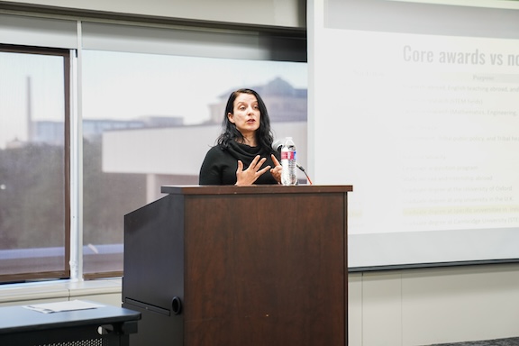 Photo of the speaker.